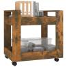 Desk Trolley Smoked Oak | 60x45x60 cm Engineered Wood