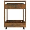 Desk Trolley Smoked Oak | 60x45x60 cm Engineered Wood