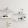 Loggia Wall Shelves 4 pcs White 80x15x4 cm MDF Colour white Size 80 x 15 x 4 cm Quantity in Package 4 Number of Pieces 1 