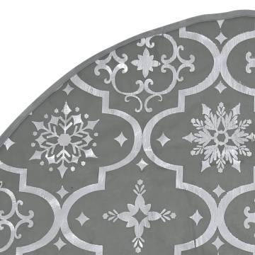 Luxury Grey Christmas Tree Skirt with Sock - 122 cm