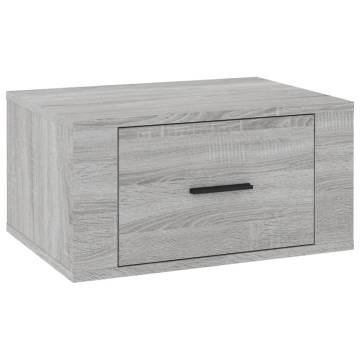 Wall-mounted Bedside Cabinet Grey Sonoma - Stylish & Practical