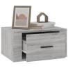 Wall-mounted Bedside Cabinet Grey Sonoma - Stylish & Practical