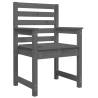 Grey Garden Chairs Set of 2 - Solid Pine Wood - Hipomarket