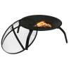 2-in-1 Fire Pit & BBQ - 56x56 Steel Outdoor Heater