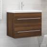 Sink Cabinet Brown Oak 60x38.5x48 cm Engineered Wood Colour brown oak Size 60 x 38.5 x 48 cm Number of 1 Number of Pieces 