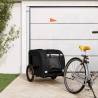 Pet Bike Trailer Black Oxford Fabric and Iron Colour black Size 69 x 133.5 x 73.5 cm 