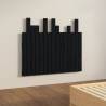 Elegant Black Wall Headboard - Solid Pine Wood 95.5x3x80 cm