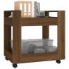 Brown Oak Desk Trolley - Stylish & Practical Storage Solution