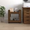 Brown Oak Desk Trolley - Stylish & Practical Storage Solution