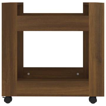 Brown Oak Desk Trolley - Stylish & Practical Storage Solution