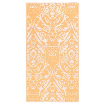 Outdoor Carpet Orange and White 80x150 cm | Hipomarket