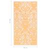 Outdoor Carpet Orange and White 80x150 cm | Hipomarket