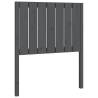 Bed Headboard Grey 80.5x4x100 cm | Solid Wood Pine