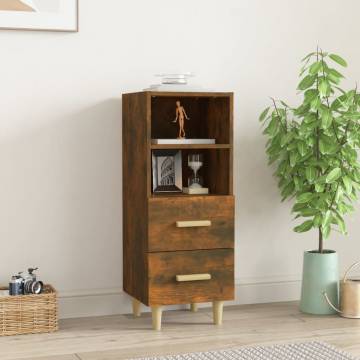 Stylish Smoked Oak Sideboard - 34.5x34x90 cm