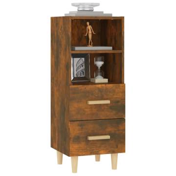 Stylish Smoked Oak Sideboard - 34.5x34x90 cm