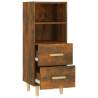 Stylish Smoked Oak Sideboard - 34.5x34x90 cm