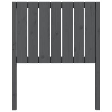 Bed Headboard Grey 80.5x4x100 cm | Solid Wood Pine