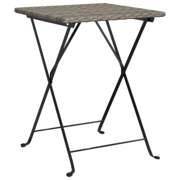 Folding Bistro Table Grey 55x54cm - Durable & Stylish