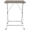 Folding Bistro Table Grey 55x54cm - Durable & Stylish