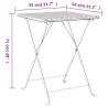 Folding Bistro Table Grey 55x54cm - Durable & Stylish