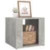 Concrete Grey Bedside Table - Elegant Engineered Wood Design