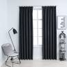 Blackout Curtains with Hooks 2 pcs Anthracite 140x225 cm Colour anthracite Size 140 x 225 cm Quantity in Package 2 