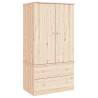 ALTA Wardrobe 90x55x170 cm - Solid Pine Wood Storage