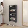 Wall Shoe Cabinets (2 pcs) Grey - Stylish & Space-Saving Solution