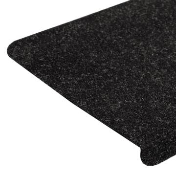 Stair Mats Self-Adhesive 15 pcs - Anthracite | HipoMarket