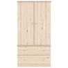 ALTA Wardrobe 90x55x170 cm - Solid Pine Wood Storage