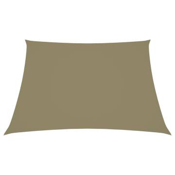 Sunshade Sail Oxford Fabric Trapezium 4/5x4 m Beige - HipoMarket