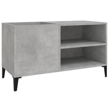 Concrete Grey Record Cabinet - Stylish Vinyl Storage | Hipomarket