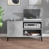 Concrete Grey Record Cabinet - Stylish Vinyl Storage | Hipomarket