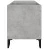 Concrete Grey Record Cabinet - Stylish Vinyl Storage | Hipomarket