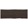 Table Top Dark Brown Solid Wood Live Edge - 160x50 cm