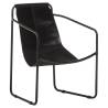 Relaxing Armchair - Black Real Leather | Hipomarket