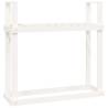 Firewood Rack White - Solid Pine Wood - 110x35x108.5 cm