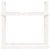 Firewood Rack White - Solid Pine Wood - 110x35x108.5 cm