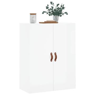 Wall Mounted Cabinet High Gloss White - 69.5x34x90 cm