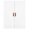 Wall Mounted Cabinet High Gloss White - 69.5x34x90 cm