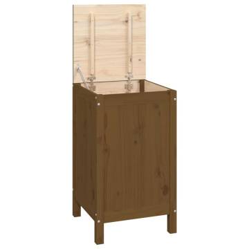 Laundry Box Honey Brown - Solid Pine Wood Storage (44x44x76 cm)