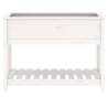 White Planter with Shelf - Solid Pine 111.5x54x81 cm