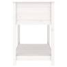 White Planter with Shelf - Solid Pine 111.5x54x81 cm