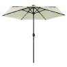 Parasol with LED Lights and Aluminium Pole 270 cm Sand White Colour white Quantity in Package 1 