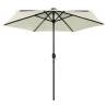 Parasol with LED Lights & Aluminium Pole 270 cm - Sand White