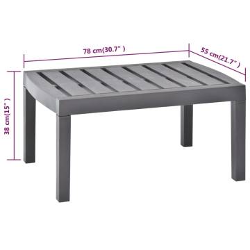 Garden Table Mocha 78x55 cm - Durable Outdoor Furniture