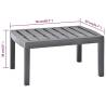 Garden Table Mocha 78x55 cm - Durable Outdoor Furniture