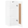 Elegant Wall Mounted Cabinet High Gloss White - Hipomarket UK