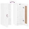 Elegant Wall Mounted Cabinet High Gloss White - Hipomarket UK