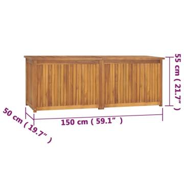 Garden Box 150x50x55 cm | Premium Solid Teak Wood Storage